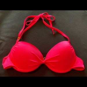Victoria’s Secret 32B Hot Pink Push Up Bikini Top